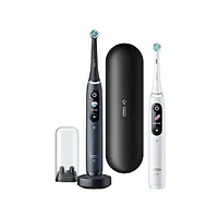 Oral-B Electric Toothbrush iO8 Series Duo Rechargeable For adults Number of brush heads included 2 Black Onyx/White teeth brushing modes 6 592409
