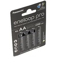 Panasonic rechargeable batteries  Eneloop Pro Bk-3Hcde/4Be, 2500 mAh, 500 4Xaa 394290