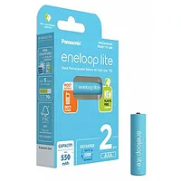 Panasonic rechargeable batteries Eneloop Lite Bk-4Lcce/2Be, 550 mAh, 3000 2Xaaa 394296
