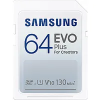 Samsung Evo Plus 2021 Sdxc 64 Gb 10. klases Uhs-I / U1 V10 karte Mb-Sc64K Eu 231914
