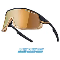 Sporta saulesbrilles Force Attic melnas/zelta ar zelta lēcām 363350