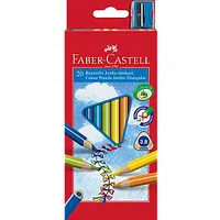 Trīsstūrveida krāsainie zīmuļi Faber-Castell Junior 20 krāsas ar asināmo 540985