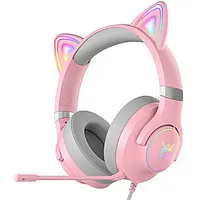 X30 Cat Ear spēļu austiņas, rozā Vadu 648384