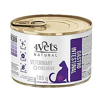 4Vets Natural Gastro Intestinal Cat - mitrā kaķu barība 185G 530947