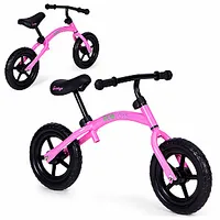 Bērnu līdzsvara velosipēds, skrejritenis, Eva Ecotoys riteņi, rozā 710898