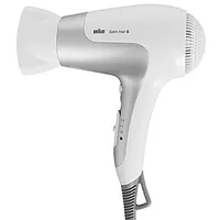 Braun Hair Dryer Satin 5 Hd 580 2500 W, Number of temperature settings 3, Ionic function, White/ silver 432671