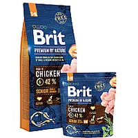 Brit Premium by Nature Senior S  M, Ābols, Vistas, Kukurūza- sausā barība pieaugušiem vidējo šķirņu suņiem 15 kg. 275980