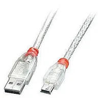 Cable Usb2 A To Mini-B 0.5M/Transparent 41781 Lindy 374880