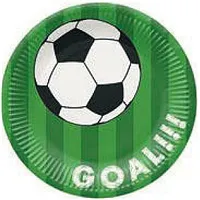 E Soccer Ball Green Papīra Šķīvji 23Cm 8Gb, 0.091Kg/Iep, Paw Decor Collection 699776