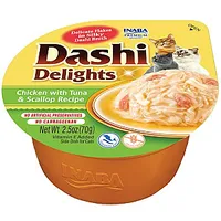 Inaba Dashi Delights Buljons ar vistu, tunci un ķemmīšgliemenēm - cienasts kaķiem 70G 687310