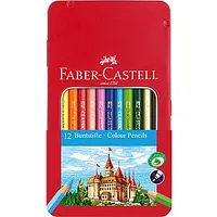 Krāsainie zīmuļi Faber-Castell Classic, 12 krāsas, metāla kārbā 540922
