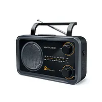 Muse 2-Bands portable radio M-06Ds Grey, Aux in 216981