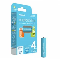 Panasonic rechargeable batteries  Eneloop Lite Bk-4Lcce/4Be, 550 mAh 3000 4Xaaa 394288