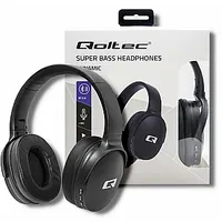 Qoltec Headphones wireless Black 57757