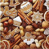Salvetes 33X33Cm Rustic Gingerbread, Paw Decor Collection 500709