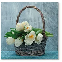 Salvetes 33X33Cm Tulips In The Basket, Paw Decor Collection 312625