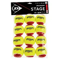 Tenisa bumbiņas Dunlop Stage 3 Red 12-Polybag Itf 387962