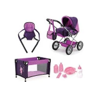 Bayer Design kombinētie leļļu rati Grande Violeta/Rozā Combi doll stroller GrandeNbsppurple pink