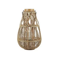 Beliani Koka laterna 56 cm gaiša Tonga Lampion drewniany jasny