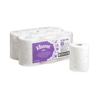 Kimberly-Clark Kleenex Ultra Slimroll velmēti papīra dvieļi. 2 slāņu. balti. 6 ruļļi 100 m Papierowe roli. -Warstwy. rolek