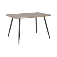 Beliani Lumarko Ēdamistabas galds 120 x 80 cm gaiša koka ar melnu Luton Do jadalni jasne drewno czarnym