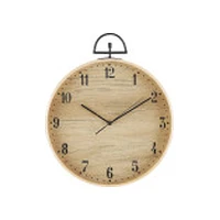 Beliani Sienas pulkstenis 40 cm gaiša koka Opfikon Zegar jasne drewno