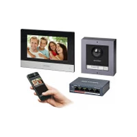 Orno Hikvision Ds-Kis602B vienas ģimenes Poe video domofona komplekts ar 7 skārienjutīgu monitoru Wifi. ārējo paneli Fullhd kameru un slēdzi Zestaw wideodomofonowy jednorodzinny monitorem dotykowym panelem switch