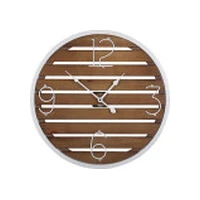 Beliani Sienas pulkstenis 50 cm tumša koka Arriaga Zegar ciemne drewno