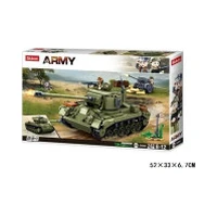 Gazelo Blocks Sluban Army Green Tank 742El. 158024 Gazelle Klocki Wojsko zielony
