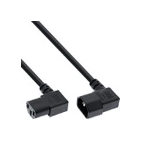 Inline strāvas kabelis monitora pagarinātājs C13 C14 melns 0.5 m leņķis Kabel od zasilania czarny 0.5M