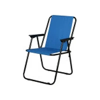 Royokamp Camping krēsls ar roku balstiem. salokāms. zils Turystyczne niebieskie