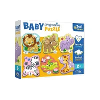 Trefl Puzzle Baby Progressive Set Safari dzīvnieki 22 elementi Zestaw 6W1