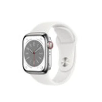 Apple mobilais sudraba nerūsējošā tērauda sporta viedpulkstenis. balts Mnj53Wb/A Smartwatch Watch Gps Cellular 41Mm Silver Stainless Steel Sport