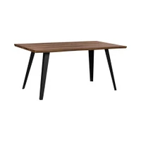 Beliani Lumarko Ēdamistabas galds 160 x 90 cm tumšs koks Witney Do jadalni ciemne drewno