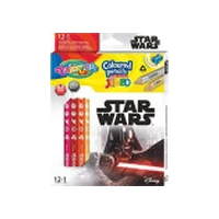 Patio Jumbo trīsstūrveida zīmuļi 12 gab. 13 krāsas Colorino Kids Star Wars asināmais Kredki sztuk