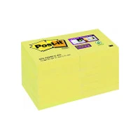 Post-It Super Sticky 51X51 mm 12X90 kartītes. dzeltens Kart.