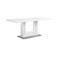 Shumee Ēdamistabas galds balts nerūsējošais tērauds 180 x 90 cm Kalona Do jadalni stal nierdzewna