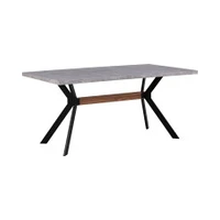 Beliani Ēdamistabas galds 160 x 90 cm Benson betona efekts Do jadalni efekt betonu