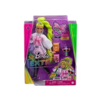 Barbie Mattel Extra Moda lelle  balta tunika/neona zaļi mati Grn27/Hdj44 Lalka tunika/Neonowe zielone