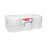 Biroja preces Pārstrādāts tualetes papīrs Produkti Jumbo. 120M. balts Office Products Papier toaletowy makulaturowy 1-Warstwowy. 12Szt.