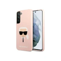 Karl Lagerfeld Case Klhcs22Mslkhpi Samsung Galaxy S22 Plus rozā/rozā cietais korpuss Silikona Karla galva Etui hardcase Silicone Karls Head