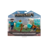 Minecraft figūriņa Figurines Stīvs Un Bruņots Zirgs Figurka Figurki 2-Pak Steve And Armored Horse