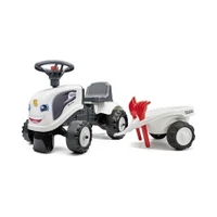 Falk Tractor Baby Valtra White ar piekabi piederumiem no 1 gada Traktorek akc. od roku