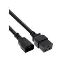 Inline strāvas adaptera kabelis. Iec-60320 C14 līdz C19. mm². maks. 10A. melns. 1M Kabel Power adapter cable. to max. black.