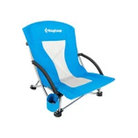 King Camp Saliekamais kempings Makšķerēšanas krēsls Blue Low Turystyczne Kempingowe Niskie
