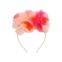 Meri rozā ziedu galvas saite Pink Floral Headband