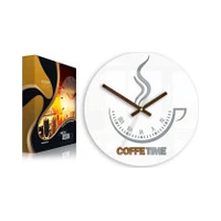 Modernclock Sienas pulkstenis Kafijas laiks ver.II White Ultra Silent Zegar Coffee Time Cichy