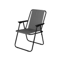 Royokamp tūrisma krēsls ar roku balstiem 57X44X75 cm salokāms pelēks Turystyczne szare