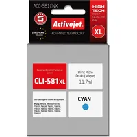 Activejet Acc-581Cnx ink for Canon printer Cli-581C Xl replacement Supreme 11.70 ml cyan