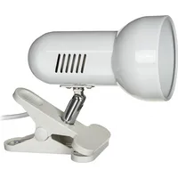 Activejet Clip-On desk lamp, white, metal, E27 thread Aje-Clip Lamp White
